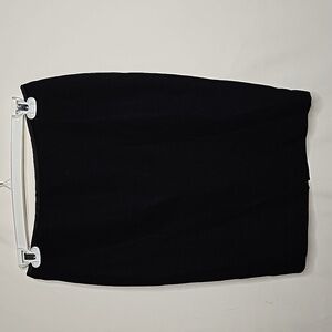 Classiques Entier black pencil aline black work career 100% merino wool skirt Sm